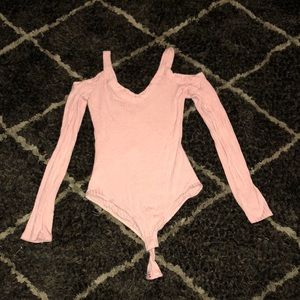 Sexy! Light pink off the shoulder, body suit- New